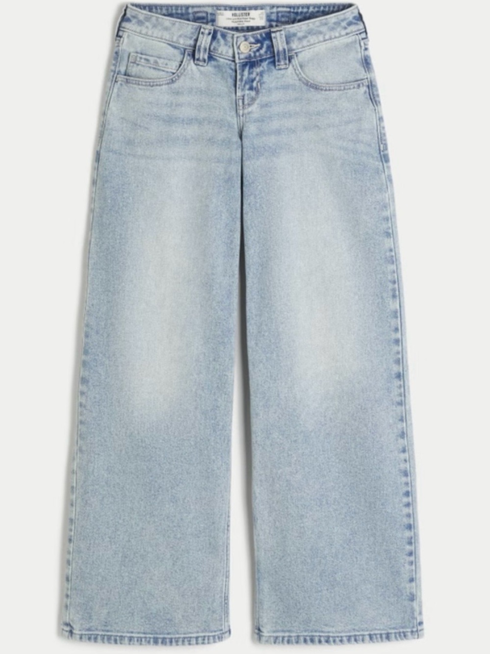 Vintage Y2K Super Baggy Ultra Low Rise Extra Wide Leg Hollister Short Jeans NEW